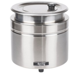 CALENTADOR REDONDO DE ACERO INOX 120V, 800W AVANTCO  W800