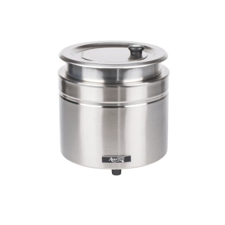 CALENTADOR REDONDO DE ACERO INOX 120V, 800W AVANTCO  W800